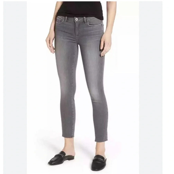 Paige Verdugo Raw Hem Ankle Skinny Jeans  in Sea Salt - Picture 1 of 14